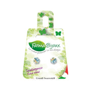 Farma Bijoux Orecchino Cubo Swarovski 4 mm Aurora Boreale 1 Paio-1