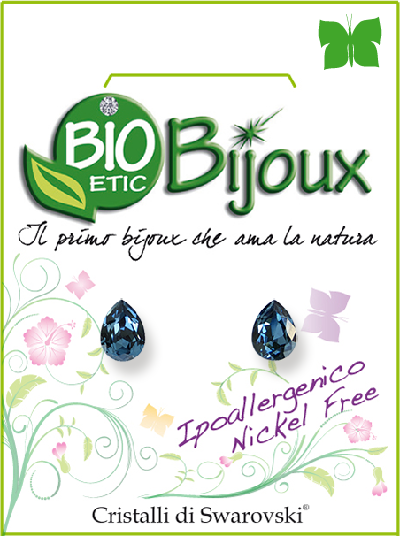 Bio Bijoux Orecchino Goccia 6X4mm Denim Blue-1