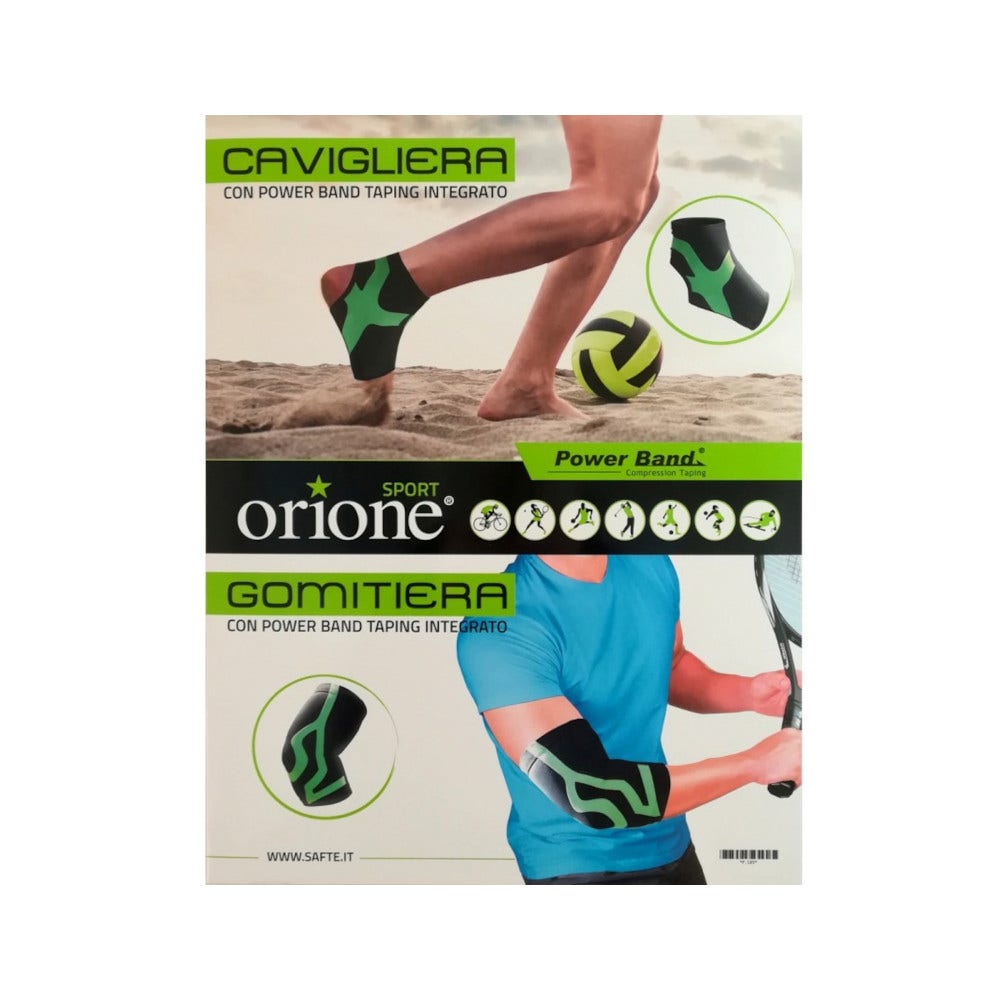 Orione Cavigliera Con Taping Integrato Power Band Nero Destro Taglia L 489-1
