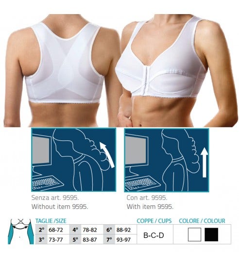 Orione Reggiseno Raddrizzaspalle B Nero Ref. 9595 Taglia 3-1