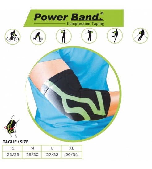 Orione Gomitiera Con Taping Integrato Power Band Nero L-1
