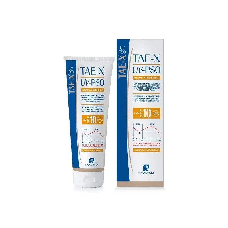 Biogena Tae X Uv PSO SPF10 fotoprotettore solare per psioriasi 100ml-1