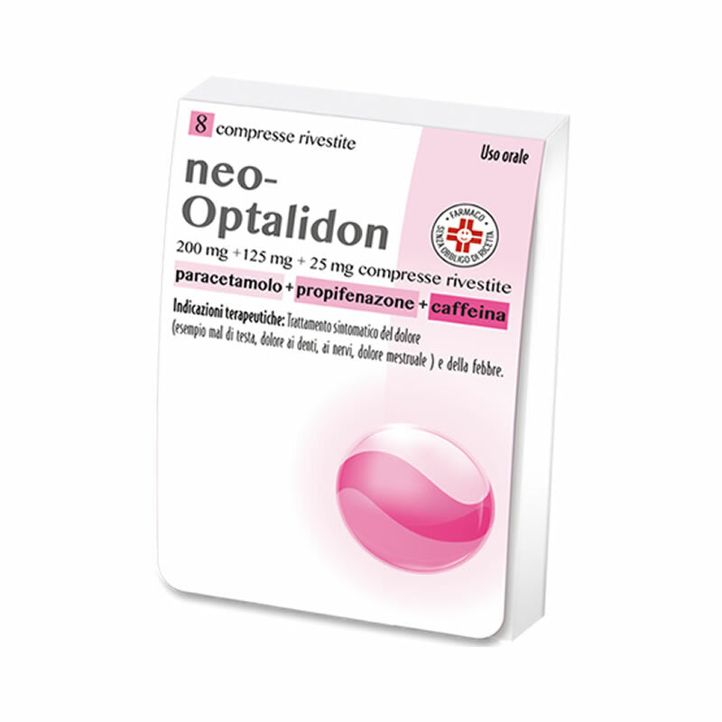 Neo Optalidon 200mg + 125 mg 25 mg 8 compresse rivestite-2