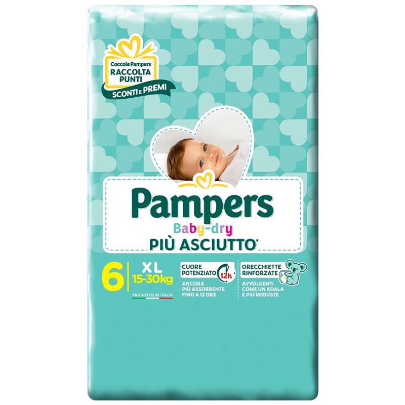 Pampers Baby Dry taglia 6 Extralarge 15-30 kg 13 pannolini-1