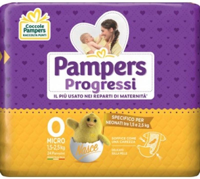 Pampers Progressi 0 Micro 1,5-2,5 kg 24 pannolini-1