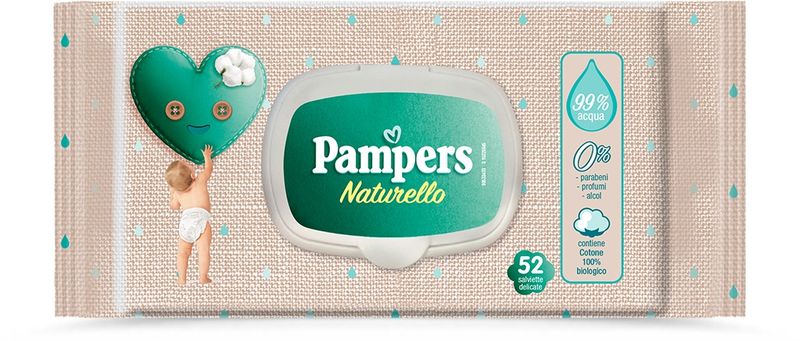Pampers Naturello Salviette delicate 52 pezzi-1