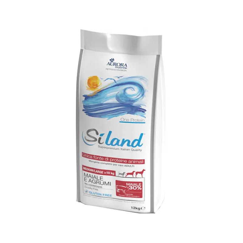 Siland Adult Gusto Maiale E Agrumi Cibo Secco Cani Adulti Taglia Medio/Grande Sacco 12kg-1