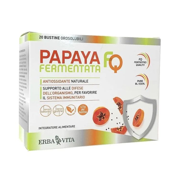 Erba Vita Papaya Fermentata FQ ad azione antiossidante e per il sistema immunitario 20 bustine oroso-1