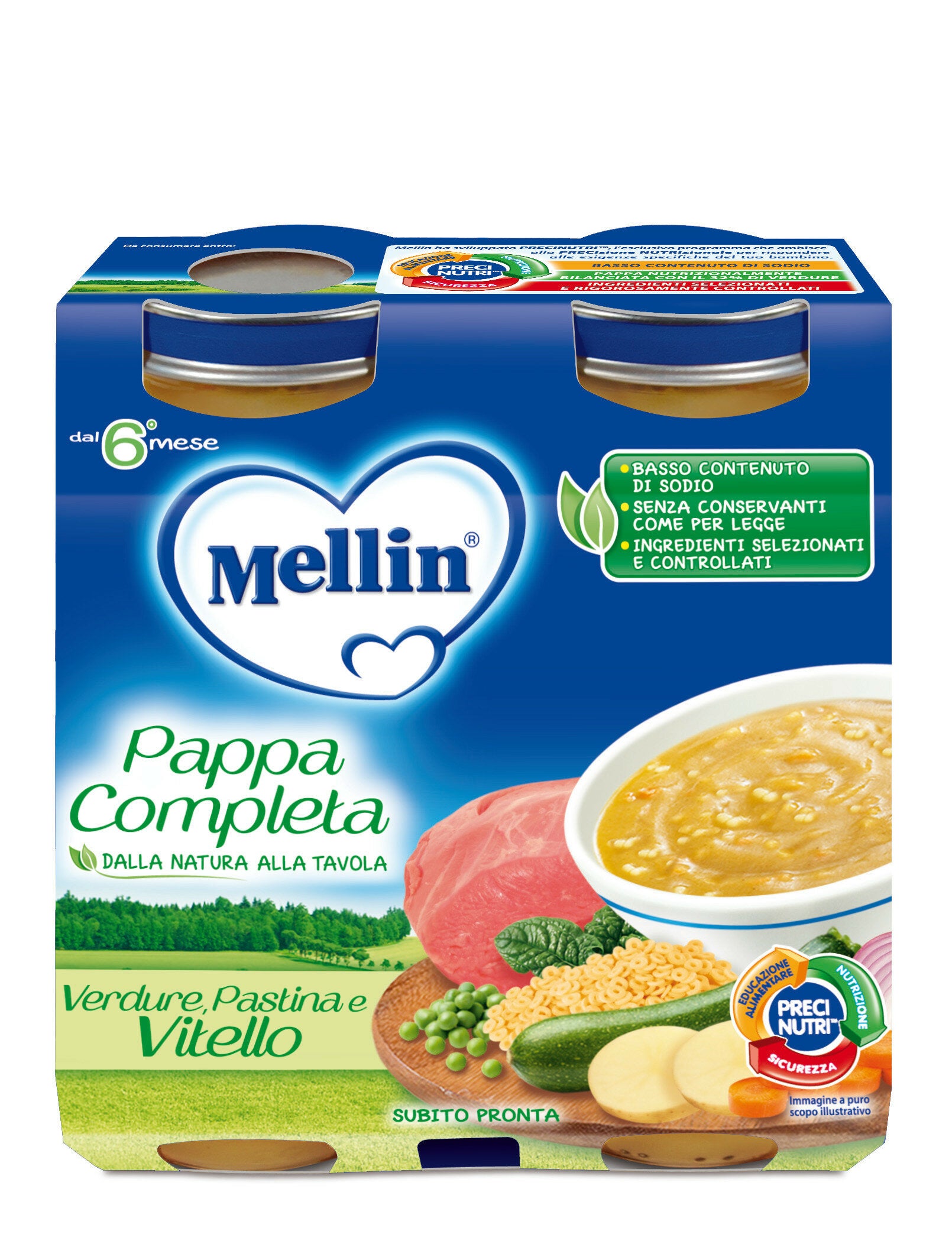 Mellin Pappa Completa Vitello 2x250g-2