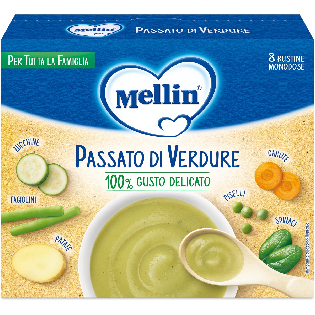 Mellin Passato di Verdure indicato per tutte le età 8 buste-2