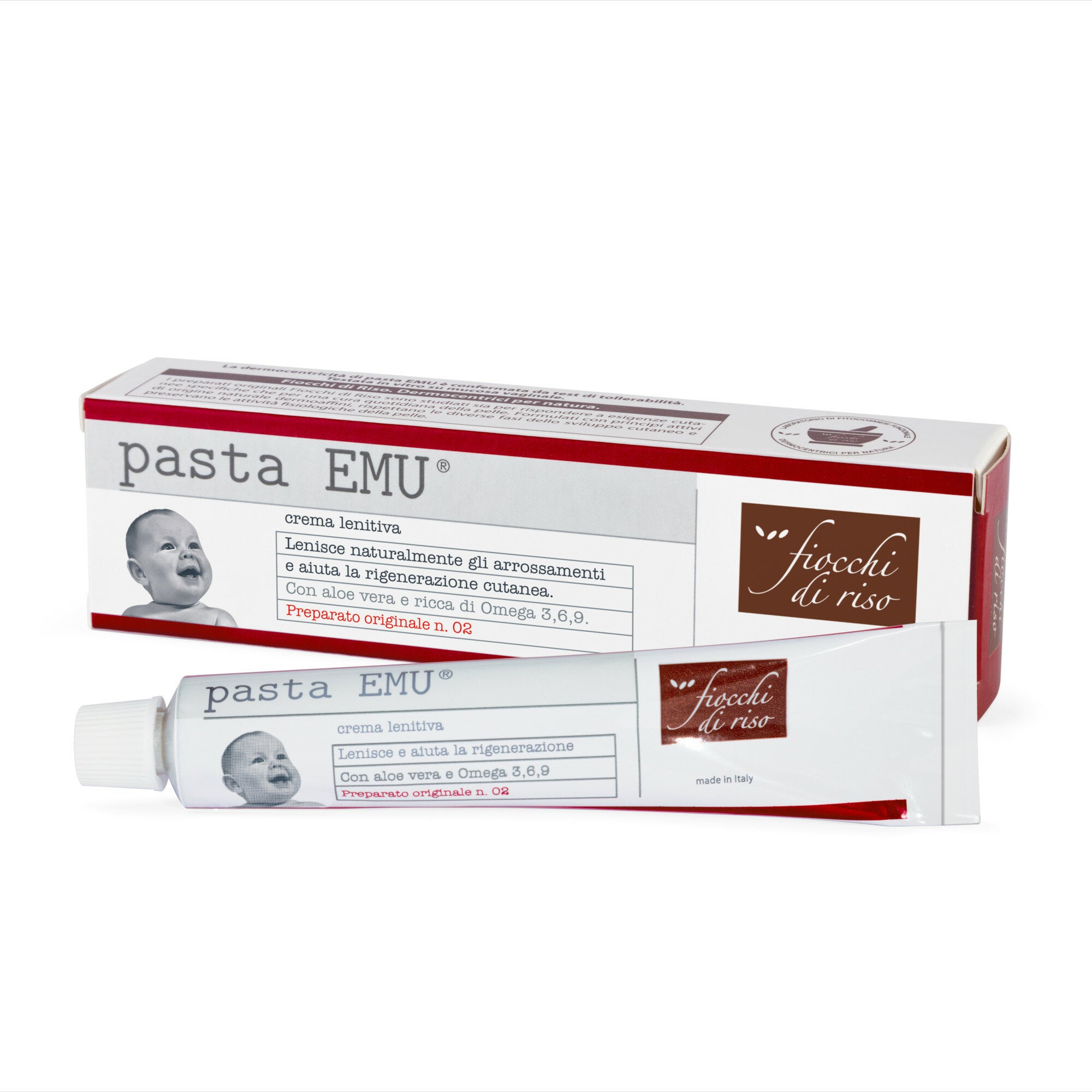Fiocchi di Riso Pasta Emu utile per gli arrossamenti del bambino 30ml-2