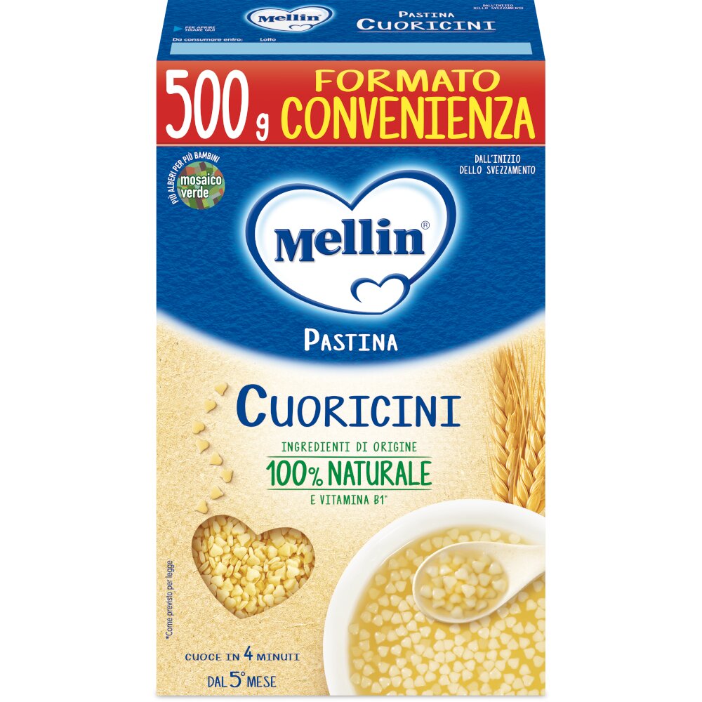 Mellin Cuoricini farina 100% di grano tenero 500g-2