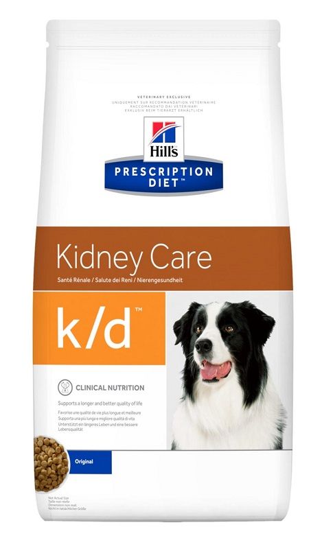 Hill's Prescription Diet K/D Kidney Care Crocchette Original Cani Sacco 12kg-1