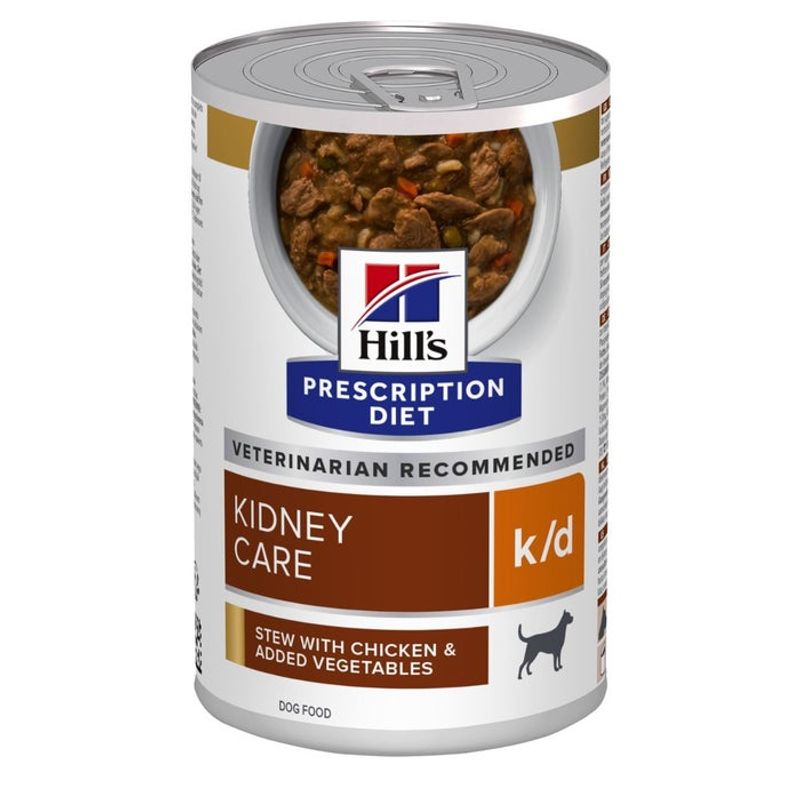 Hill's Prescription Diet K/D Renal Cane Pollo e Verdure Lattina 354g-1