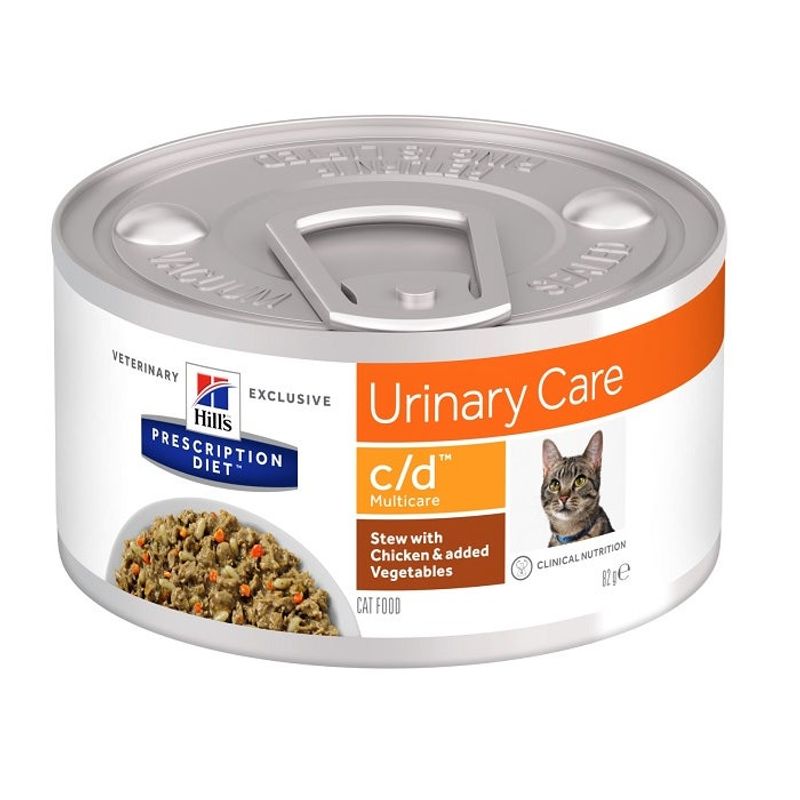 Hill's Prescription Diet c/d Multicare Spezzatino per Gatti al Pollo e Verdure 82g-1