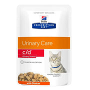 Hill's Prescription Diet C/D Urinary Stress Bocconcini di Pollo Per Gatti Bustina 85g-1