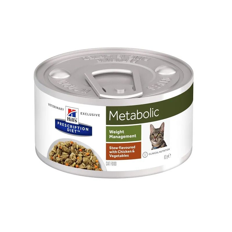 Hill's Prescription Diet Metabolic Cibo Umido Con Pollo Gatti Adulti Lattina 82g-1