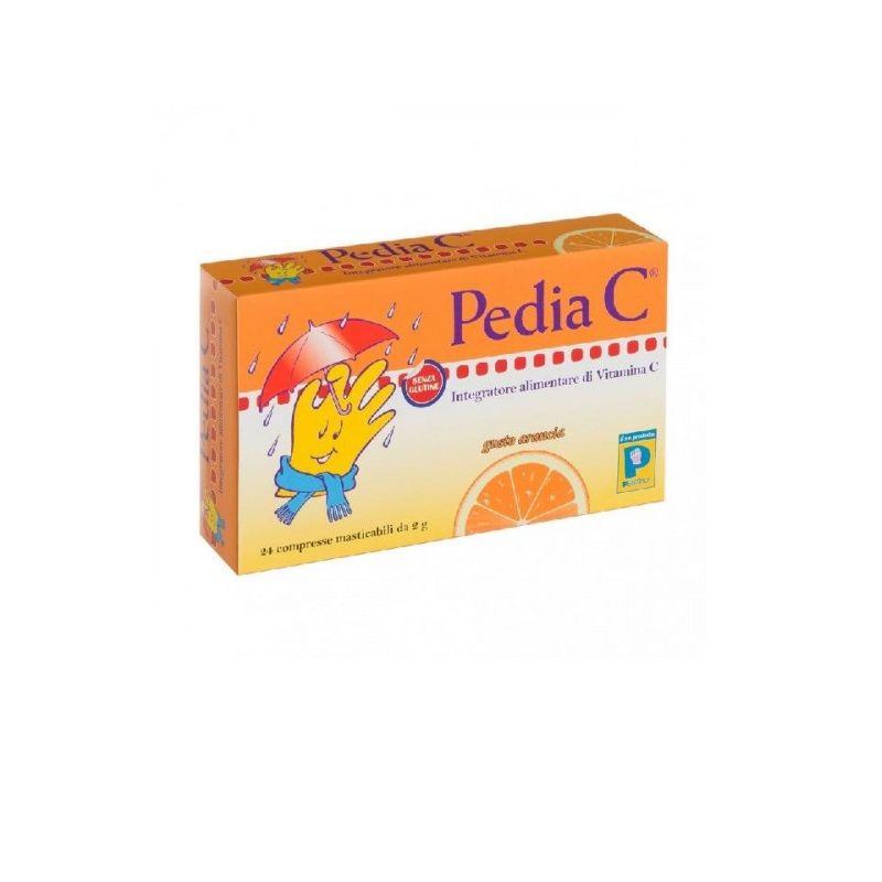 Pedia C integratore alimentare 24 compresse masticabili gusto arancia-1
