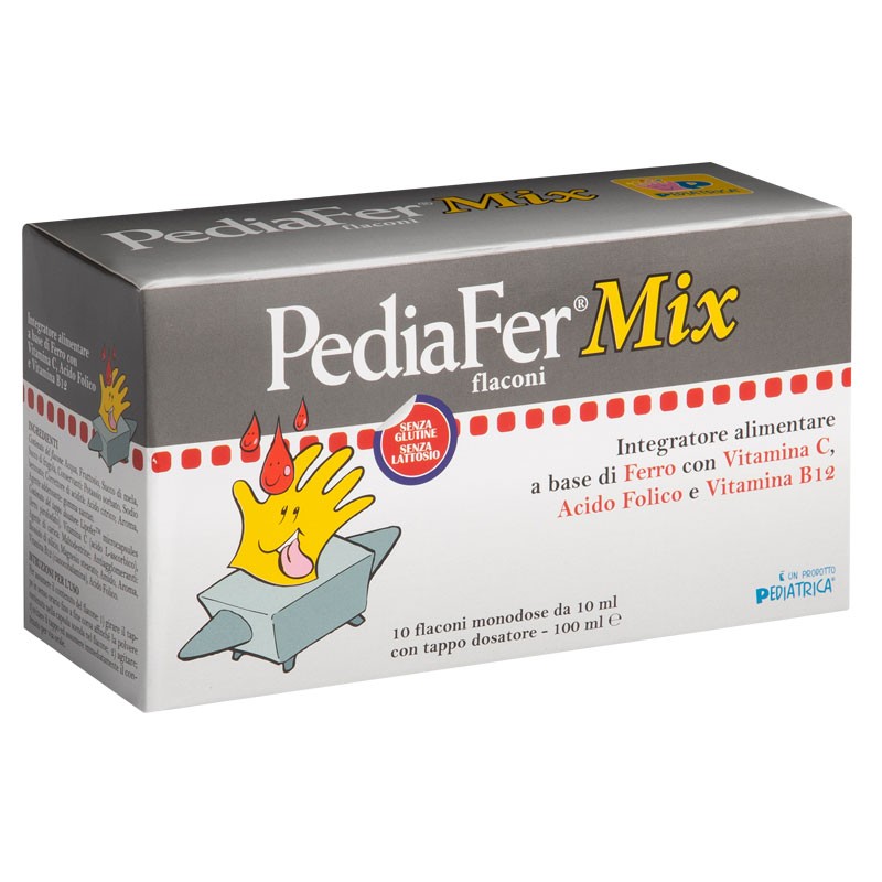 Pediatrica PediaFer Mix Flaconi integratore di ferro 10 flaconi monodose-1