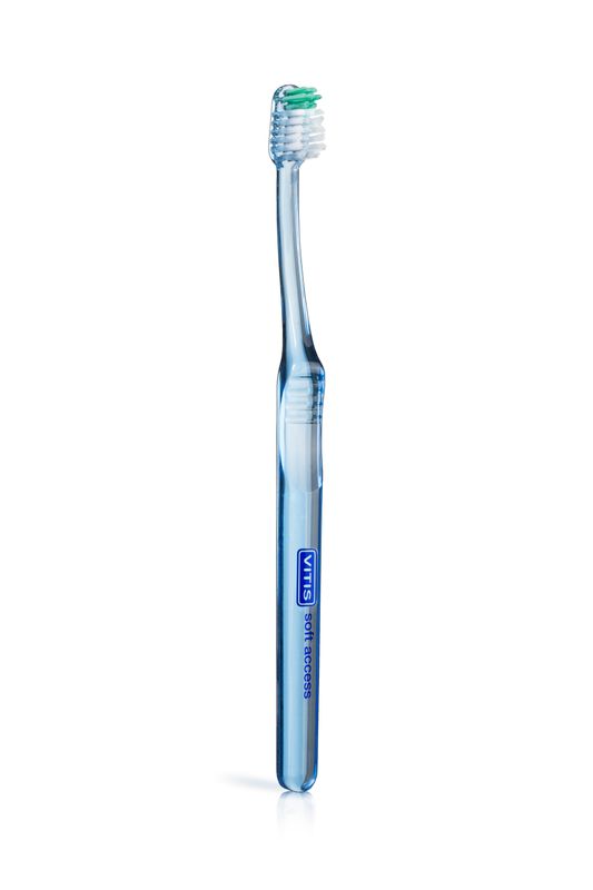 Vitis Spazzolino Soft Access testa piccola con setole morbide 1 pezzo colori assortiti+ Dentifricio Gingival 15ml-2