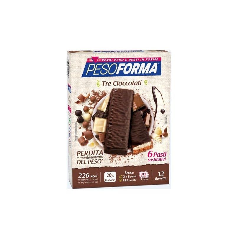 Pesoforma Barrette 3 Cioccolati 12 Barrette-1