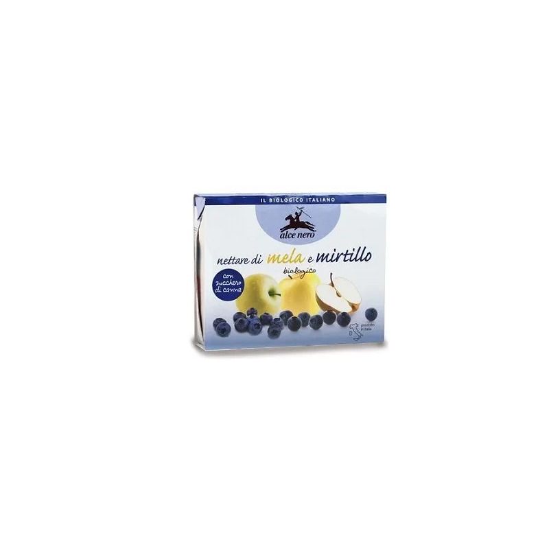 Alce Nero nettare bio di mela e mirtillo 3x200ml-1
