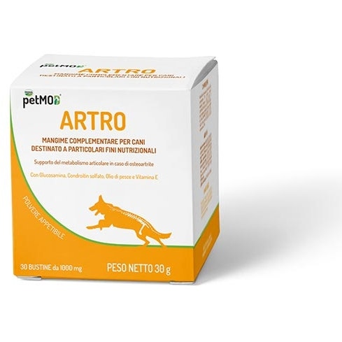 Petmod Artro Mangime Complementare Per Supporto Metabolismo Articolare Cani 30 Bustine-1