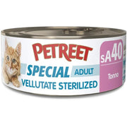 Petreet Vellutate Tonno Cibo Umido Gatto Sterilizzato Barattolo 70g-1