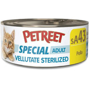 Petreet Vellutate Pollo Cibo Umido Gatto Sterilizzato Barattolo 70g-1