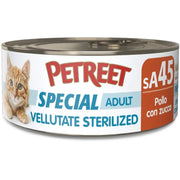 Petreet Vellutate Pollo Con Zucca Cibo Umido Gatto Sterilizzato Barattolo 70g-1