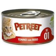 Petreet Tonno Riso Cibo Umido Per Gatti Adulti Lattina 85g-1