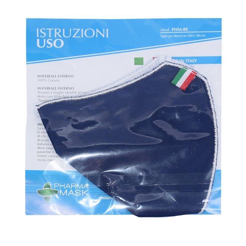 Pharma Mask Mascherina Regular filtrante Lavabile e Sterilizzabile colori assortiti 1 pezzo-1
