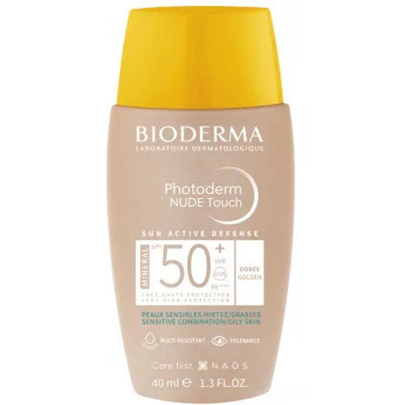 Bioderma Photoderm Nude Touch Mineral SPF 50+ Dorée 40ml-1