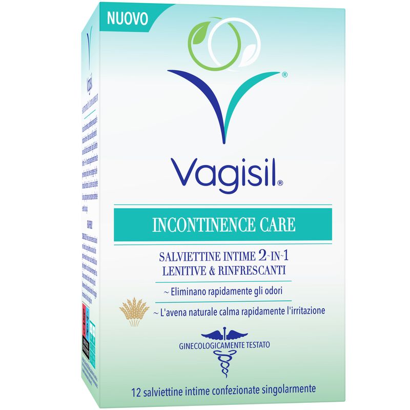 Vagisil Incontinence Care salviettine intime 2in1 lenitive e rinfrescanti 12 pezzi-1