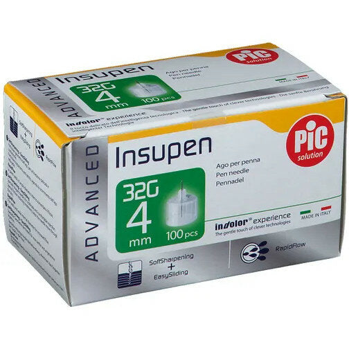 Pic Insupen ago per penna insulina 32G 4mm 100 pezzi-2
