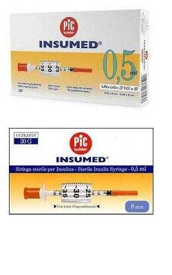 Pic Siringa Insulina 0.5ml Ago Gauge29 3 Sacchetti Da 10 Pezzi-1