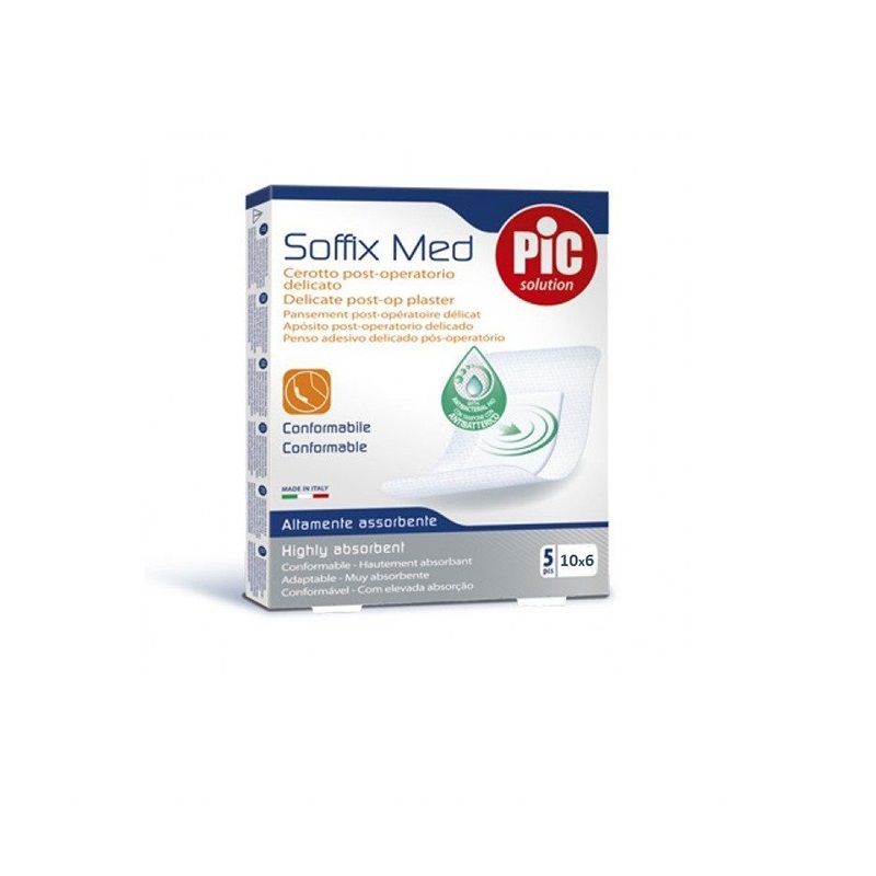 Pic Solution Soffix Med Cerotto Post-Operatorio delicato 5 pezzi 10x6cm-1