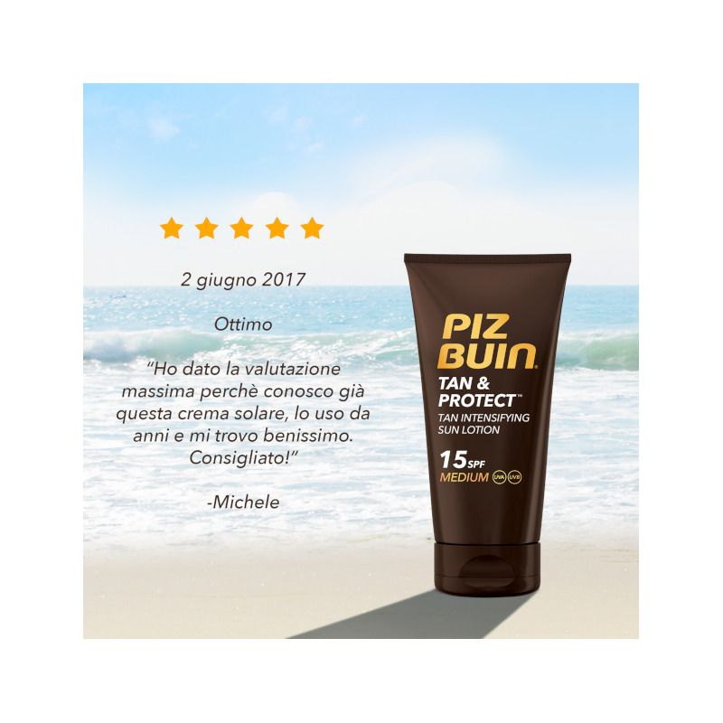 Piz Buin Tan E Protect Lozione SPF15 Medium 150ml-6