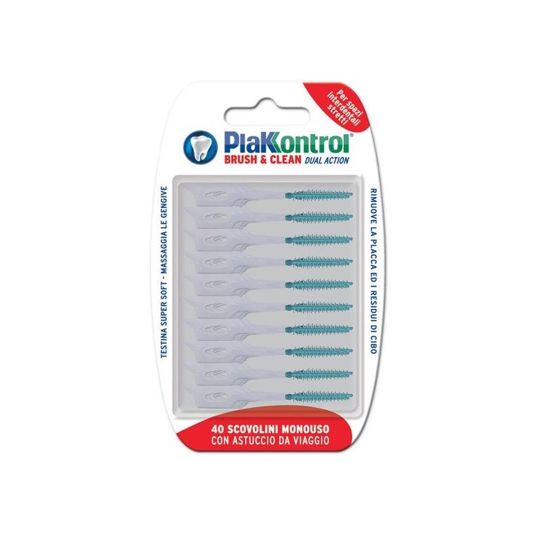Plakkontrol Brush & Clean scovolini per spazi interdentali stretti 40 pezzi-1