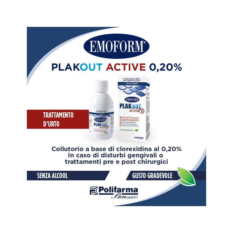 Emoform Plakout Active Collutorio 0.20% trattamento d'urto 200ml-2