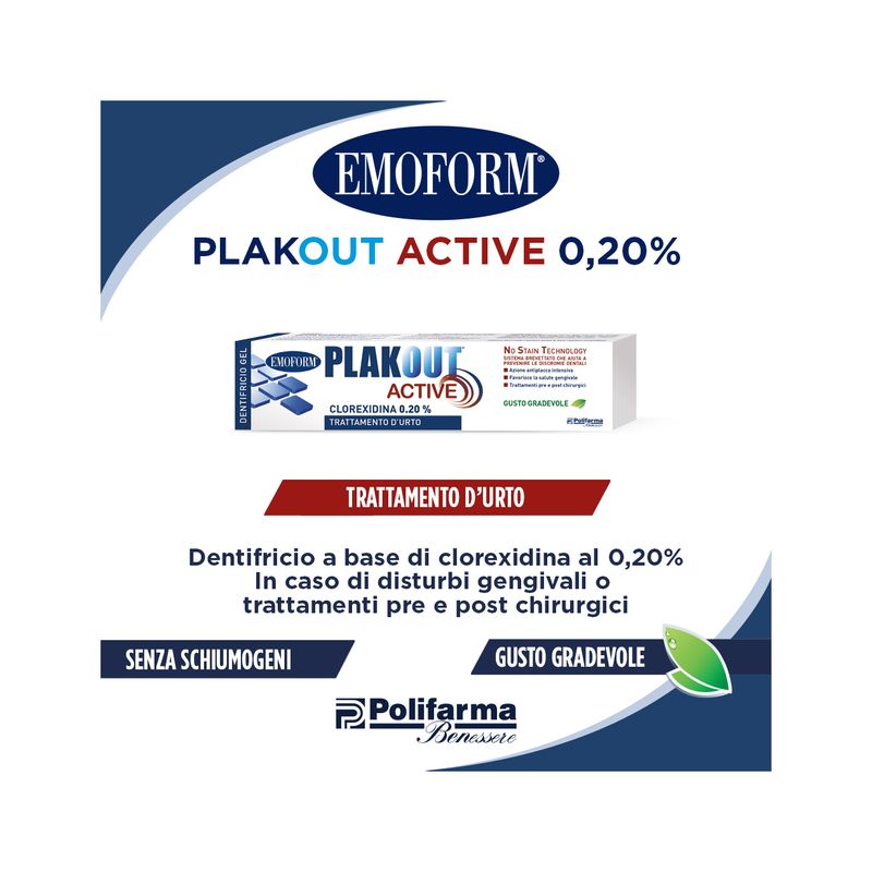 Plakout Dentifricio Gel Clorexidina 0,20% 75 ml-2