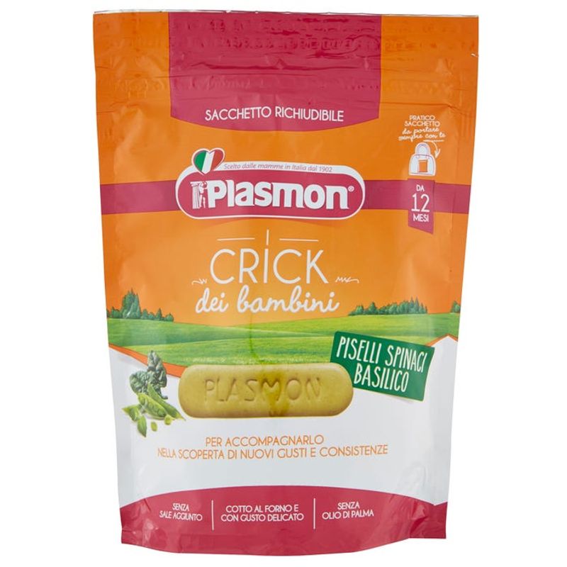 Plasmon Crick Piselli Spinaci Basilico 100g 12 Mesi+-1