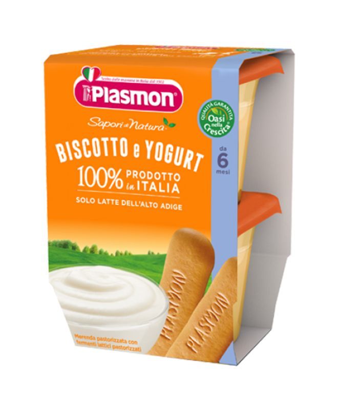 Plasmon La Merenda gusto Yogurt e Biscotto 2x120g-1