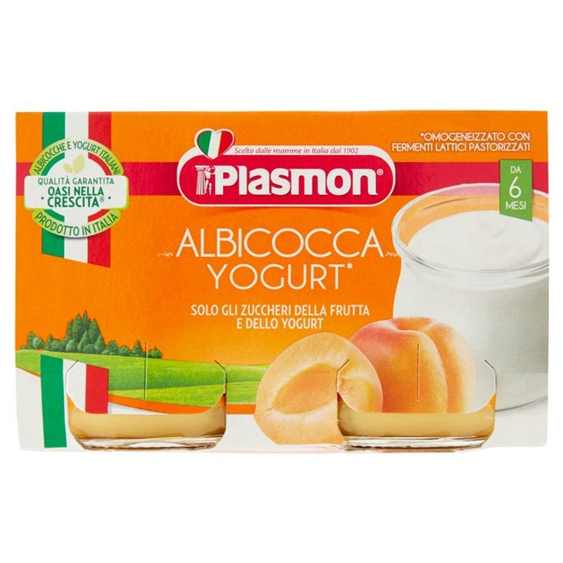 Plasmon Omogeneizzato Yogurt/Albicocca 6M+ 2x120g-1
