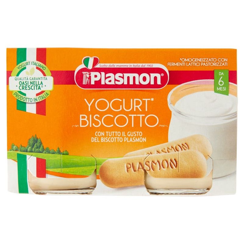 Plasmon Omogeneizzato Yogurt Biscotto 6M+ 2x120g-1
