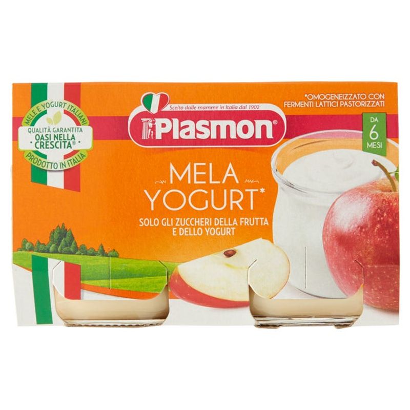 Plasmon Omogeneizzato Yogurt Mela 6M+ 2x120g-1