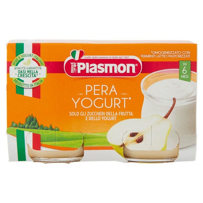 Plasmon Omogeneizzato Yogurt Pera 2x120g-1