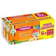 Plasmon Omogeneizzato Banana e Mela +4 mesi 6x104g-0