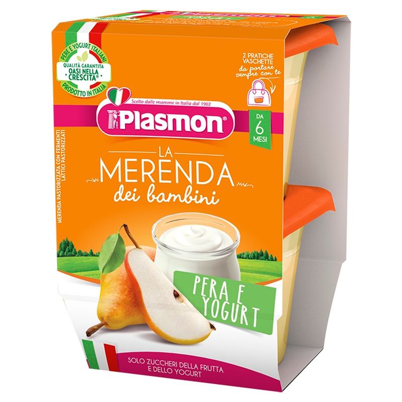 Plasmon Pera e Yogurt +6 mesi 4x120g-0