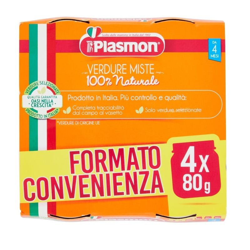 Plasmon Omogeneizzato Verdure Miste formato convenienza 4x80g-1